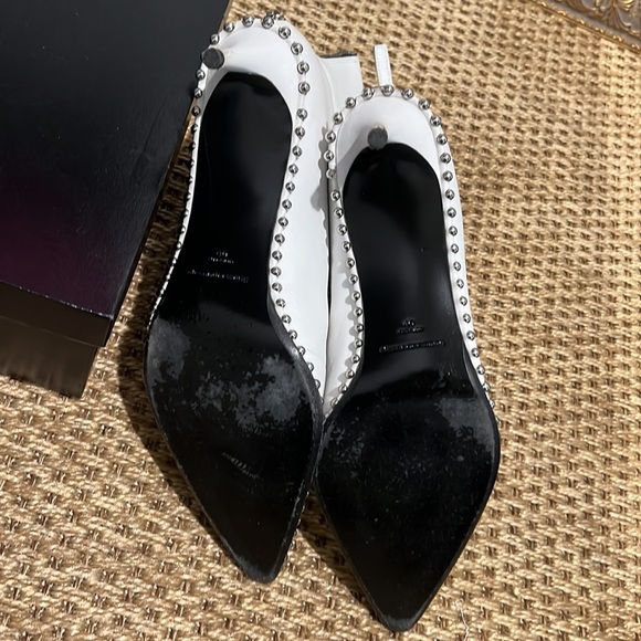 Alexander Wang White low calf booties with kitten heels - Picture 6 of 11